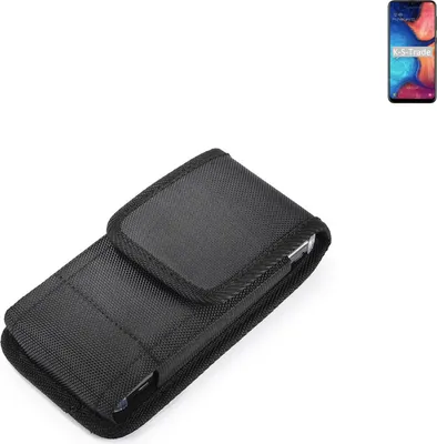 Produktbild von Holster Gürteltasche kompatibel mit Samsung Galaxy A20 Holster Gürtel Tasche wasserabweisend Handy Hülle Schutz Hülle Outdoor schwarz K-S-Trade