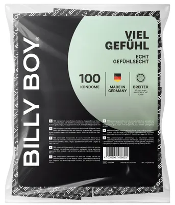 Produktbild von 100er Billy Boy Kondome Viel Gefühl - 56mm - anatomische Form - gefühlsecht mit angenehmem Duft