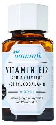 Produktbild von naturafit Vitamin B12 500 aktiviert Kapseln, 90 St. Kapseln