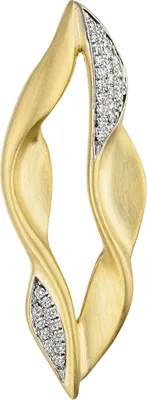 Produktbild von Anhänger mit 32 Diamant Brillanten 585 Gold Gelbgold teilrhodiniert teilmattiert