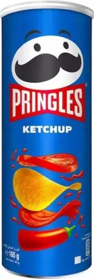 Image de Pringles Ketchup Chips empilées au délicieux goût de ketchup 165g