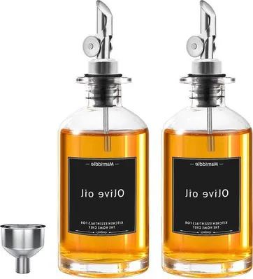 Zdjęcie produktu dla Zestaw srebrnych butelek kuchennych o pojemności 350 ml – akcesoria kuchenne.