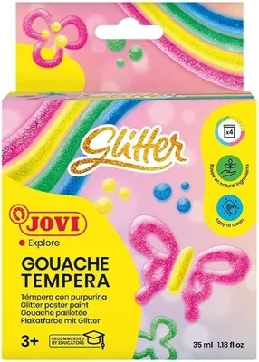 Zdjęcie produktu dla Jovi Premium Zestaw farb temperowych Brokat 4 x 35 ml