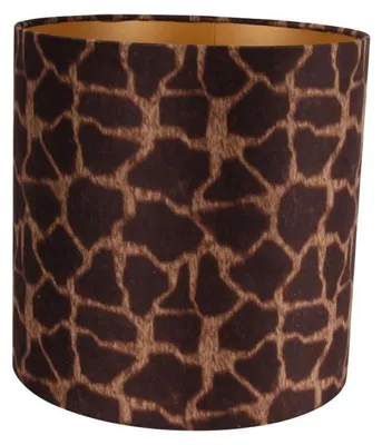 Productafbeelding van Lampenkap 30 cm - Girafprint - Bruin - Stof