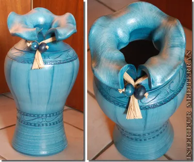 Produktbild von BODENVASE "CORTADO" - Größe: ca.40 CM Blau