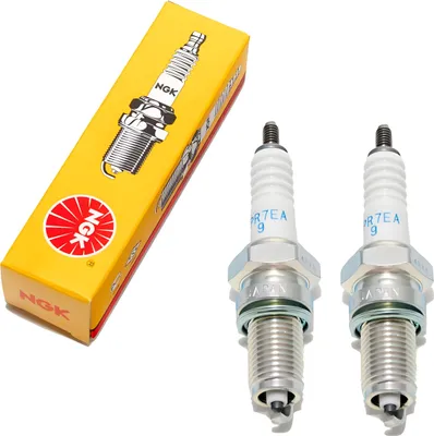 Produktbild von Zündkerzen Set NGK 2x DPR7EA-9 Zündkerze entstört, 19,0mm Langgewinde Ø 12,0mm Hex 18,0mm, Elektrodenabstand 0,90mm, Wärmewert 7, 3146 / 5129 / 5262