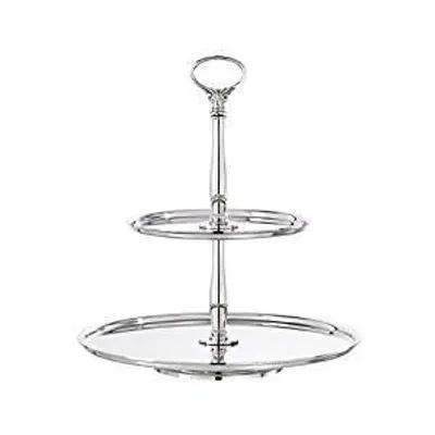 Image de Support à gâteaux Sambonet S0176, à 2 niveaux, plaqué argent
