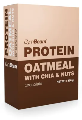 Produktbild von GymBeam - Protein-Haferflocken mit Chia und Nüssen, 350 g, Schokolade