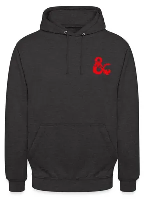 Produktbild von Spreadshirt Dungeons And Dragons Logo In Rot Uni Hoodie, M, Anthrazit