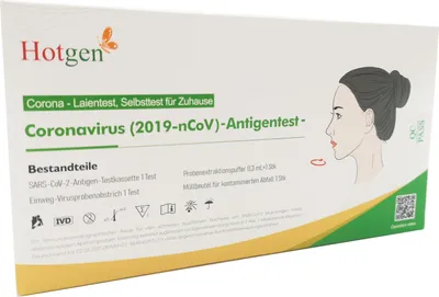 Produktbild von 20 Stück Hotgen Antigen Schnelltest SARS-CoV-2 Antigen Test Covid-19, Nasaltest, Laientest, Selbsttest, Antigentest, Einzeltest - BfArM AT1236/21 Device ID 2807 CE0123
