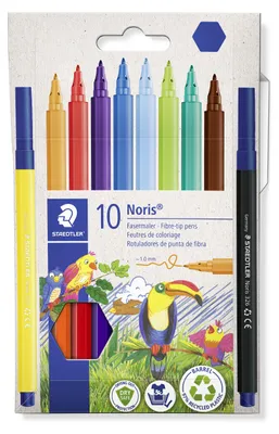 Produktbild von STAEDTLER Noris 326 Fasermaler Etui mit 10 Farben