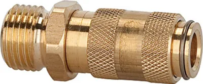 Produktbild von Riegler Schnellverschlusskupplung NW 2,7, Messing blank, G 1/8 AG