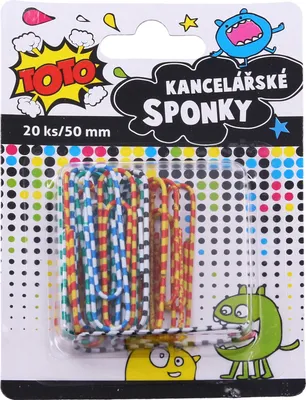 Obrázek produktu pro Sponka kancelářská pruhovaná 20 ks, 50 mm