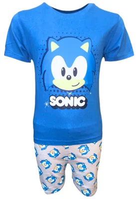 Produktbild von Schlafanzug kurz Sonic The Hedgehog Blau-Grau 98 cm