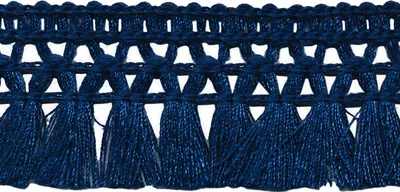1m Fransenborte 32mm marineblau