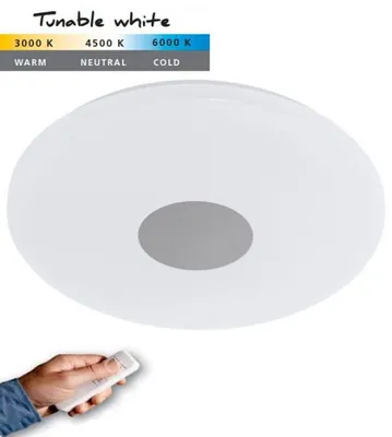 Zdjęcie produktu dla Lampa sufitowa LED, ściemniana, pilot zdalnego sterowania D 37,5 cm