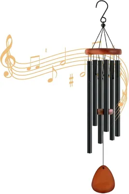 Imagen del producto de Windgong de metal, 94 cm, ideal para balcones y jardines