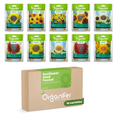 Obrázok produktu pre Balíček slnečnicových semien – 10 odrôd