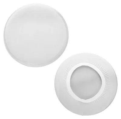 2er-Set runde Stuhlhussen, weiß, elastisch, 28-35 cm Ø