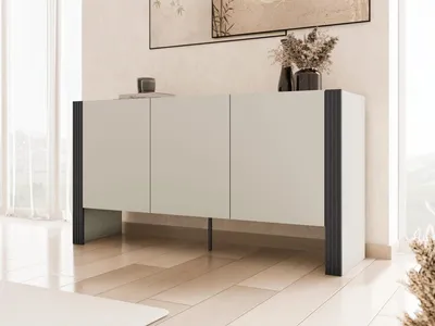 Immagine prodotto di Cassettiera a tre ante LUNET - cashmere / cashmere + nero