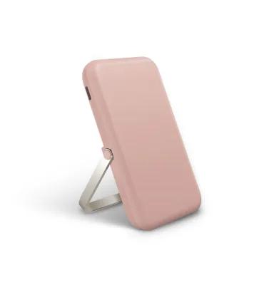 Productafbeelding van Uniq Powerbank Hoveo 5000mAh, USB-C, 20Wpd, snelladen, draadloos, magnetisch, roze/lichtroze