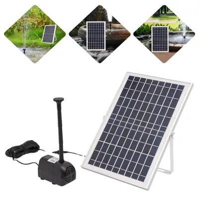 Image de Pompe à eau solaire, haute efficacité, noire
