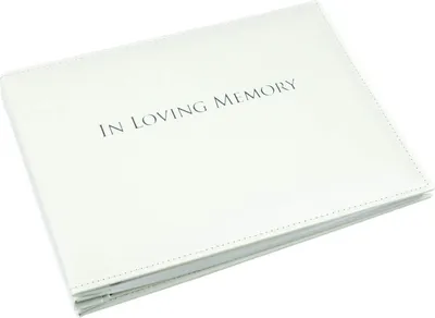 Kondolenzbuch 'In Loving Memory', Weiß, 265 x 195 mm, 50 Blatt