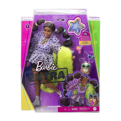 Zdjęcie produktu dla Lalka Barbie Extra z warkoczami i opaskami do wosw, lalka do przebierania, lalka modna