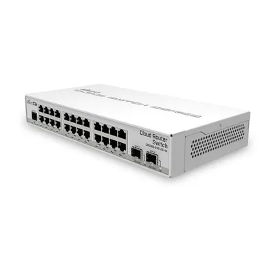 Produktbild von CRS326-24G-2S+IN - Cloud Router Switch mit 800 MHz CPU, 512 MB RAM, 24x Gigabit LAN, 2x SFP+