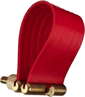 Obrázek produktu pro Ligatura pro tenorsaxofon s upevňovací sponou, červená, náustek