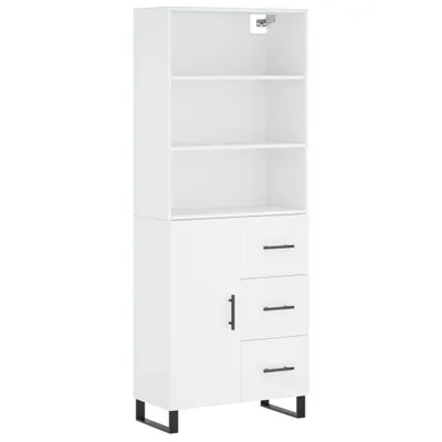 Immagine prodotto di Credenza Bianca 69,5x34x180 cm in Legno Multistrato