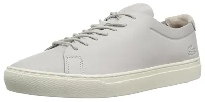 Image de Baskets femme Lacoste L.12.12, en cuir, couleur gris, taille 36