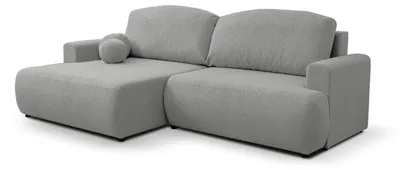 Produktbild von Ecksofa Links Helmi mit Schlaffunktion Bettkasten Bravo 26 Grau Boucle Couch Federkern