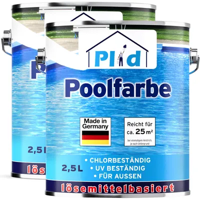 Produktbild von Plid Poolfarbe Poolblau 5 Liter, für Schwimmbecken aus Beton