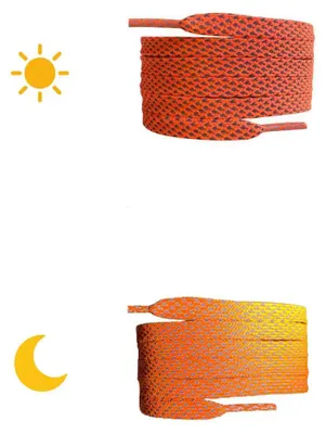 schnuersenkel reflektierend flach orange 2