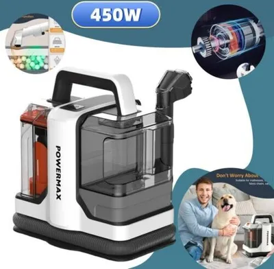 Produktbild von Waschsauger Polsterreiniger Gerät 450W Teppichreiniger für Teppich, Treppen, Sofa, Auto, Tiere, 450W Fleckenreiniger