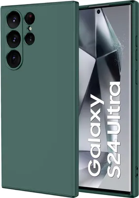 Produktbild von Galaxy S24 Ultra Hülle, Slim Liquid Silikon Gel Gummi Stoßfest Schutzhülle für Samsung Galaxy S24 Ultra Nachtgrün
