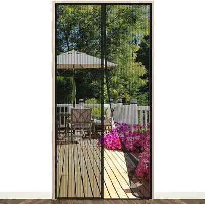 Immagine prodotto di Zanzariera magnetica per porte Unyqoos® – 140 x 240 cm, tenda antizanzare con 26 magneti, montaggio con velcro, senza foratura