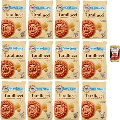 Produktbild von Mulino Bianco Tarallucci Biscotti con Uova Fresche 100% italiane, Kekse mit 100% frischen italienischen Eiern, biscuits, cookies, 12x 350 g + Italian Gourmet polpa 400g
