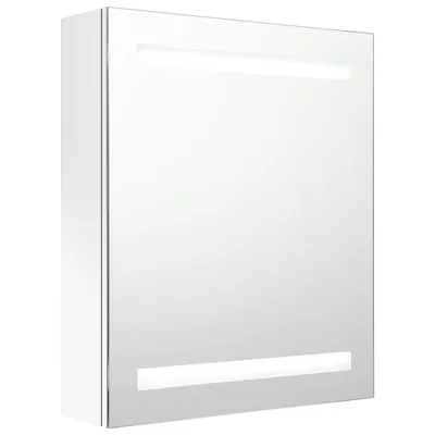 Immagine prodotto di vidaXL Mobile specchio bagno LED Bianco lucido 50x14x60 cm