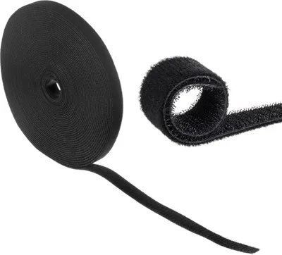 Produktbild von 15m Klettband Klettbinder Klettkabelbinder Kabelbinder Kabelklett Beidseitig schwarz