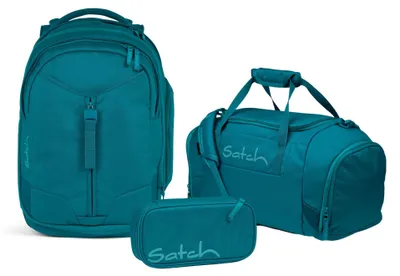 Produktbild von Satch Schulrucksack-Set MATCH Deep Petrol, Mäppchen + Sporttasche