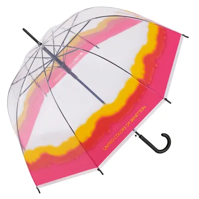 Produktbild von Benetton Long AC Domeshape Damen Stockschirm Transparent Batic
