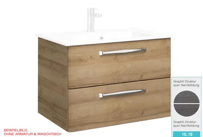 Produktbild von PELIPAL TRENTINO 920 Waschtischunterschrank / Graphit / 86 x 51 x 42 cm 10.198613 - LIEFERUNG OHNE WASCHBECKEN & ARMATUR