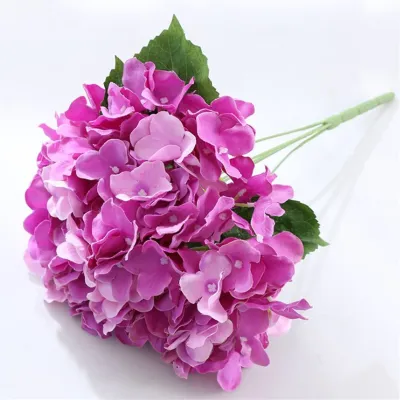 Produktbild von 1pc Fadeless DIY gefälschte Blume Faux Seide Hochzeits Requisiten Künstliche PflanzenheimNachbildungation-Dunkelviolett