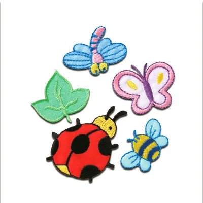 Produktbild von Set Käfer - Aufnäher, Bügelbild, Aufbügler, Applikationen, Patches, Flicken, Zum Aufbügeln, Größe: Verschiedene Größen