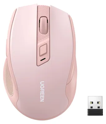 Obrázok produktu pre Bezdrôtová myš Maus s rozlíšením 4000 DPI, s USB prijímačom, ergonomický dizajn pre prirodzenú polohu ruky, ružová farba