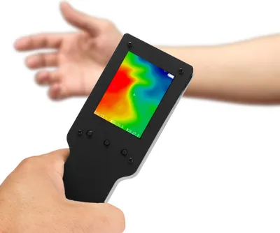 Zdjęcie produktu dla Urządzenie termowizyjne na podczerwień 2,4-calowy cyfrowy wyświetlacz LCD, -40 do +300 °C, regulowana emisyjność 0,1-0,99, kamera termowizyjna, termometr, urządzenie pomiarowe