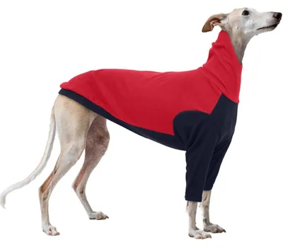 Obrázok produktu pre Psový kabát pre plemená Windhund, farba červená, veľkosť S