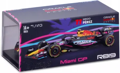 Zdjęcie produktu dla Red Bull RB19 Sergio Perez GP MIAMI 2023 BOLID F1 1:43 BBURAGO 18-38083